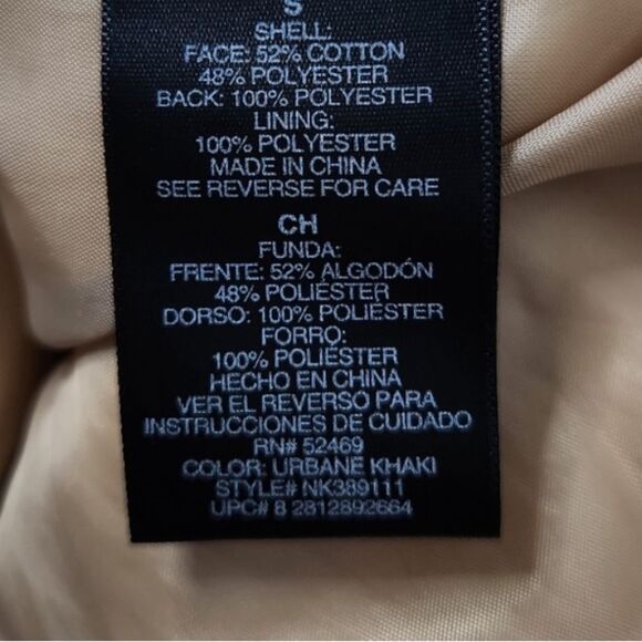 Norma Kamali Urbane Khaki Tan Double Breasted Belted Trench Coat Size M - Picture 8 of 9